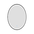 500x700mm Black Frame Oval Led Mirror Anti Fog 3 - Color Adjustable - NZHomeware