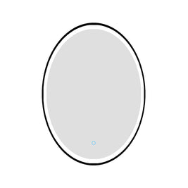 500x700mm Black Frame Oval Led Mirror Anti Fog 3 - Color Adjustable - NZHomeware
