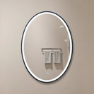 500x700mm Black Frame Oval Led Mirror Anti Fog 3 - Color Adjustable - NZHomeware