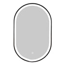 500x800mm Black Frame Led Mirror Oblong Racetrack Anti Fog - NZHomeware