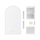 500x900mm Arched LED Wall Mirror with Bluetooth Speaker Dimister Touch Switch 3 Colours Lighting - NZHomeware