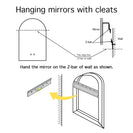 500x900mm Arched LED Wall Mirror with Motion Sensor Auto On Demister Touch Sensor Switch - NZHomeware