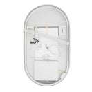 500x900mm Backlit Brushed Yellow Gold Frame Led Mirror Oblong Racetrack Motion Sensor Auto Switch - NZHomeware