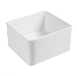 510*460*255mm Ceramic Butler Sink Single Bowl Farmhouse Kitchen Laundry Sink Apron Front - NZHomeware