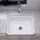510*460*255mm Ceramic Butler Sink Single Bowl Farmhouse Kitchen Laundry Sink Apron Front - NZHomeware