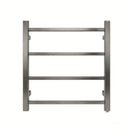 520Hx500Wx120D mm Gunmetal Grey Square Electric Heated Towel Rack 4 Bars - NZHomeware