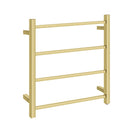 520Hx500Wx120D mm Square Gold Electric Heated Towel Rail 4 Bars - NZHomeware