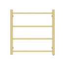 520Hx500Wx120D mm Square Gold Electric Heated Towel Rail 4 Bars - NZHomeware