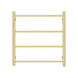 520Hx500Wx120D mm Square Gold Electric Heated Towel Rail 4 Bars - NZHomeware