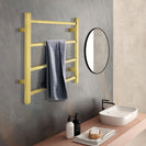 520Hx500Wx120D mm Square Gold Electric Heated Towel Rail 4 Bars - NZHomeware