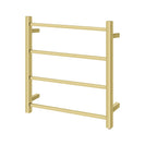 520Hx500Wx120D mm Square Gold Electric Heated Towel Rail 4 Bars - NZHomeware