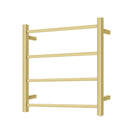 520Hx500Wx120D mm Square Gold Electric Heated Towel Rail 4 Bars - NZHomeware