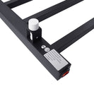 520Hx500Wx120D mm Square Matt Black Electric Heated Towel Rack 4 Bars - NZHomeware