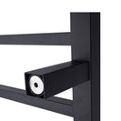520Hx500Wx120D mm Square Matt Black Electric Heated Towel Rack 4 Bars - NZHomeware