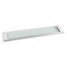 520mm Chrome Glass Shelf | Wall - Mounted Bathroom Storage with 304 Stainless Steel Bracket NZ - NZHomeware