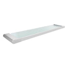 520mm Chrome Glass Shelf | Wall - Mounted Bathroom Storage with 304 Stainless Steel Bracket NZ - NZHomeware