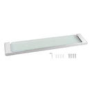 520mm Chrome Glass Shelf | Wall - Mounted Bathroom Storage with 304 Stainless Steel Bracket NZ - NZHomeware