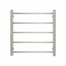 530Hx600W Brushed Nickel Electric Heated Towel Rack 5 Bars - NZHomeware