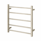 530Hx600W Brushed Nickel Electric Heated Towel Rack 5 Bars - NZHomeware