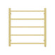 530Hx600Wx120Dmm Brushed Yellow Gold Electric Heated Towel Rack 5 Bars - NZHomeware