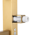 530Hx600Wx120Dmm Brushed Yellow Gold Electric Heated Towel Rack 5 Bars - NZHomeware