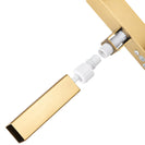 530Hx600Wx120Dmm Brushed Yellow Gold Electric Heated Towel Rack 5 Bars - NZHomeware