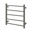 530Hx600Wx120Dmm Gunmetal Grey Electric Heated Towel Rack 5 Bars - NZHomeware