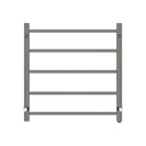 530Hx600Wx120Dmm Gunmetal Grey Electric Heated Towel Rack 5 Bars - NZHomeware