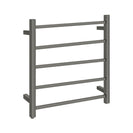 530Hx600Wx120Dmm Gunmetal Grey Electric Heated Towel Rack 5 Bars - NZHomeware