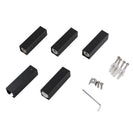 530Hx600Wx120Dmm Square Matt Black Electric Heated Towel Rack 5 Bars - NZHomeware