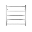 530x600x120mm Square Chrome Electric Heated Towel Rack 5 Bars - NZHomeware
