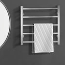 530x600x120mm Square Chrome Electric Heated Towel Rack 5 Bars - NZHomeware