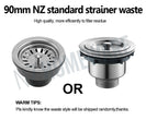 540x440mm Stainless Steel Kitchen Sink, Top/Flush/Undermount, Corrosion & Scratch Resistant - NZHomeware