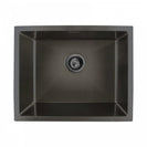 540x440x205mm Dark Grey Stainless Steel Handmade Single Bowl Top/Undermounted Kitchen/Laundry Sinks With Overflow - NZHomeware