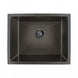 540x440x205mm Dark Grey Stainless Steel Handmade Single Bowl Top/Undermounted Kitchen/Laundry Sinks With Overflow - NZHomeware