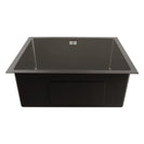540x440x205mm Dark Grey Stainless Steel Handmade Single Bowl Top/Undermounted Kitchen/Laundry Sinks With Overflow - NZHomeware