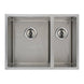 590x440x205mm 1.2mm Handmade Round Corners Double Bowls Top / Undermounted / Flush Mounted Kitchen Sink With Overflow - NZHomeware