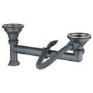 590x440x205mm 1.2mm Handmade Round Corners Double Bowls Top / Undermounted / Flush Mounted Kitchen Sink With Overflow - NZHomeware