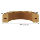 6 Seats Kraft Paper Bench Portable Folding Sofa Foot Stool Shoe Bench Brown - NZHomeware