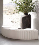 6 Seats Kraft Paper Bench Portable Folding Sofa Foot Stool Shoe Bench White - NZHomeware