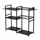 6 Tier Garden Tool Organizer Heavy Duty Metal Garage Storage Rack for Yard & Shed - NZHomeware