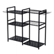 6 Tier Garden Tool Organizer Heavy Duty Metal Garage Storage Rack for Yard & Shed - NZHomeware