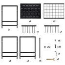6 Tier Garden Tool Organizer Heavy Duty Metal Garage Storage Rack for Yard & Shed - NZHomeware