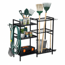 6 Tier Garden Tool Organizer Heavy Duty Metal Garage Storage Rack for Yard & Shed - NZHomeware