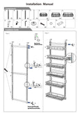 6 Tiers Kitchen Bathroom Pantry Over The Door Hanging Organizer Adjustable Baskets Storage Rack Shampoo Conditioner Body Wash Shelf - NZHomeware