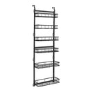 6 Tiers Kitchen Bathroom Pantry Over The Door Hanging Organizer Adjustable Baskets Storage Rack Shampoo Conditioner Body Wash Shelf - NZHomeware