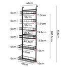 6 Tiers Kitchen Bathroom Pantry Over The Door Hanging Organizer Adjustable Baskets Storage Rack Shampoo Conditioner Body Wash Shelf - NZHomeware