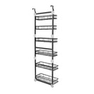 6 Tiers Kitchen Bathroom Pantry Over The Door Hanging Organizer Adjustable Baskets Storage Rack Shampoo Conditioner Body Wash Shelf - NZHomeware
