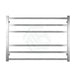 600Hx850Wx120D Square Chrome Electric Heated Towel Rack 6 Bars - NZHomeware