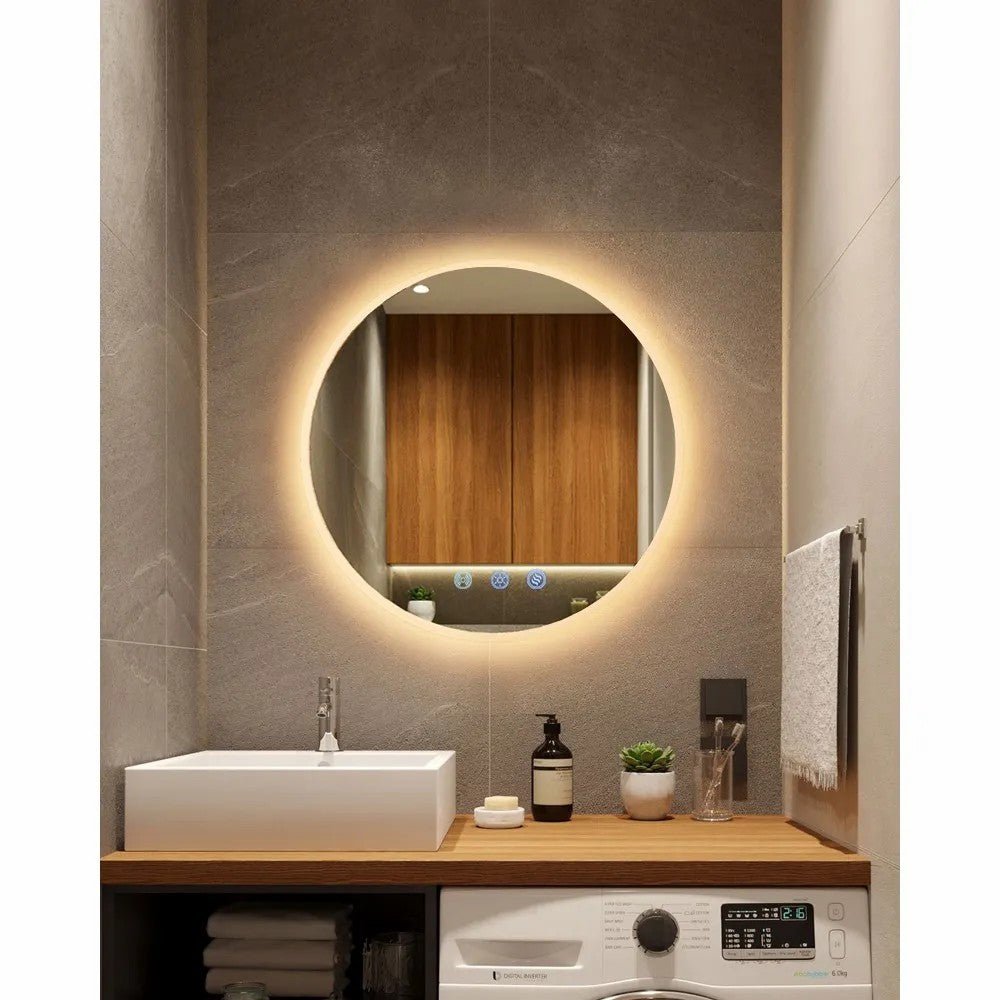 LED Mirror 600mm Round | Motion Sensor 3-Color – NZHomeware
